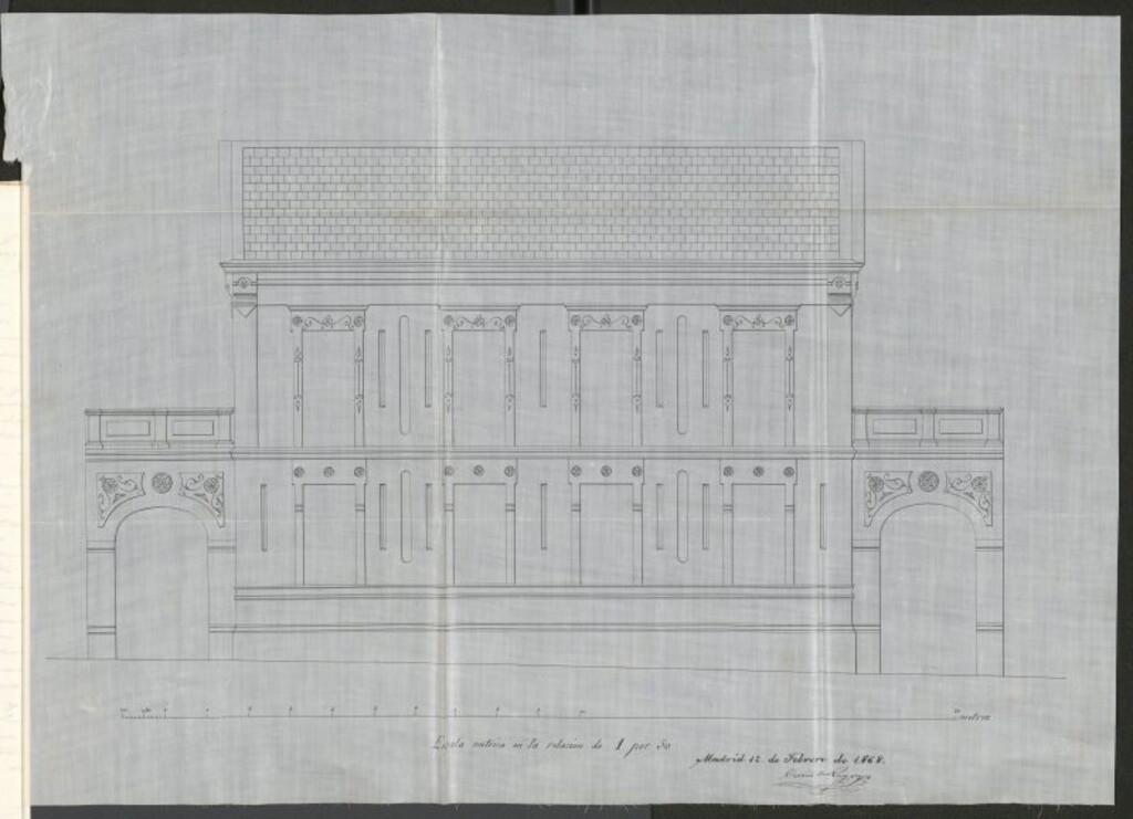Miniatura de D. Alvaro Queipo de Llano, para construir en la manzana 12 del Barrio de Argüelles, calle de Quintana.