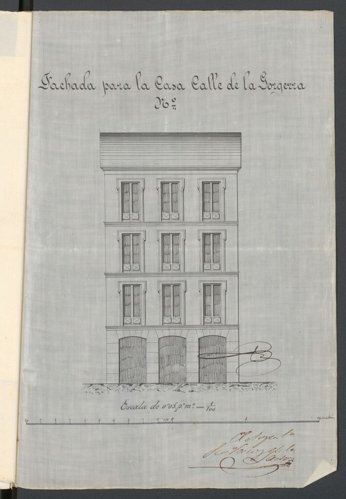 Miniatura de Dª María Tausoro, en solicitud de licencia para construir de nueva planta su casa calle de la Gorguera nº 3 moderno, manzana 212.