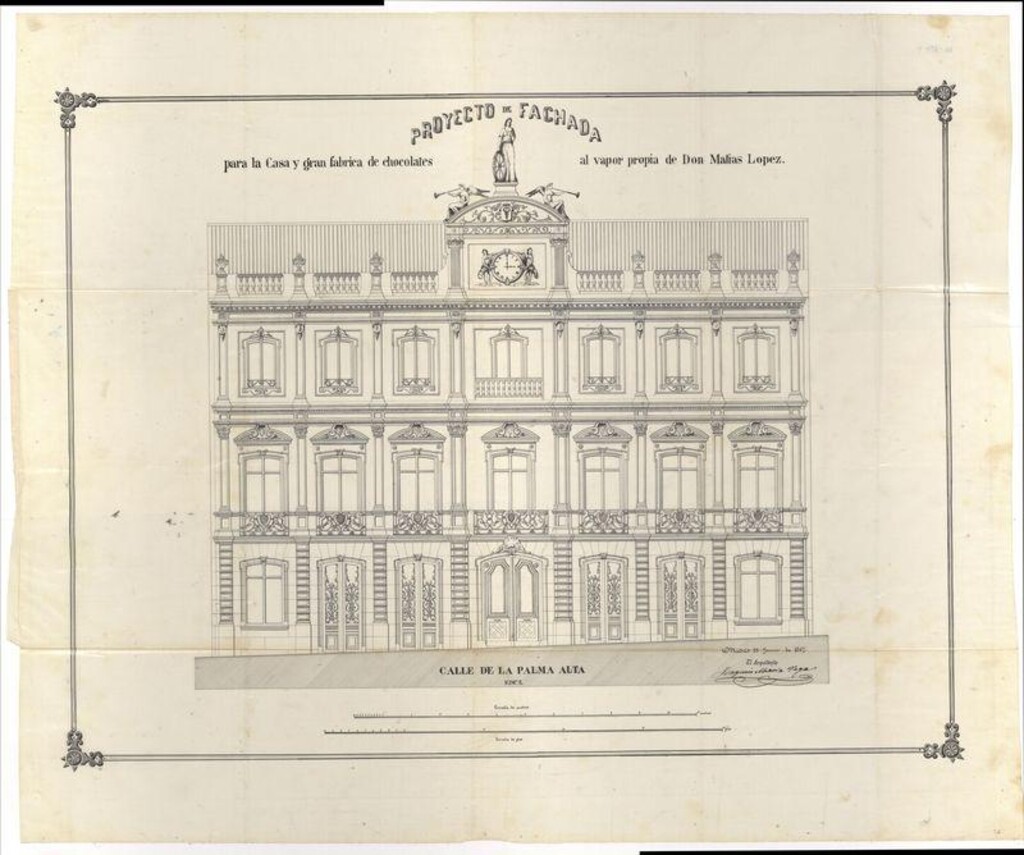Miniatura de D. Matías López, solicita la nueva construcción de la fachada y hacer varias obras interiores en la casa de su propiedad, calle de la Palma, nº 8.