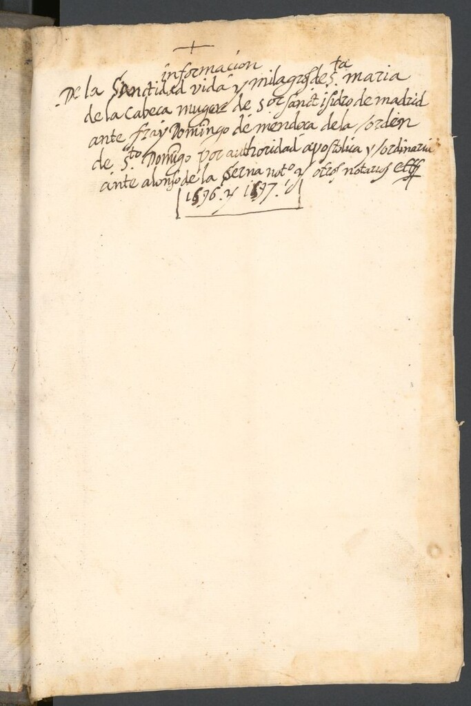 Miniatura de Información de la Santidad, vida y milagros de Santa María de la Cabeça