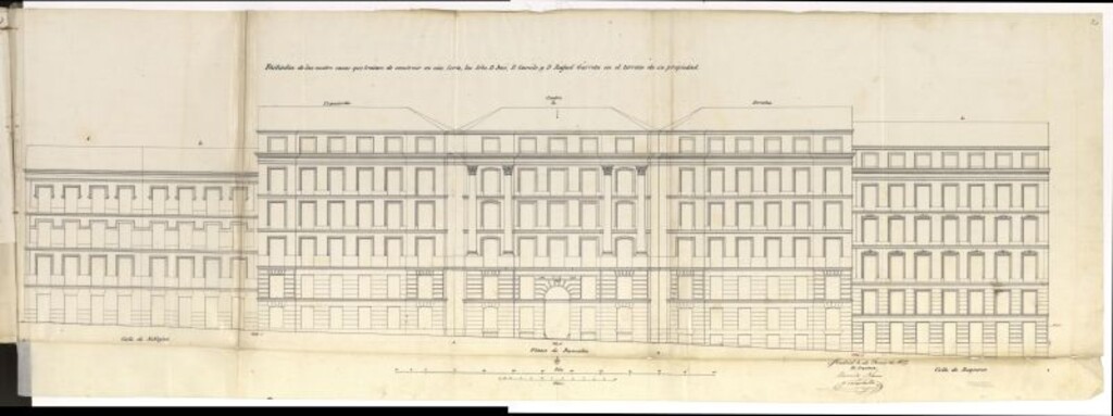 Miniatura de D. Román Garreta y hermano, en solicutd de licencia para construir de nueva planta en el solar de su propiedad sito en la calle de Requena.