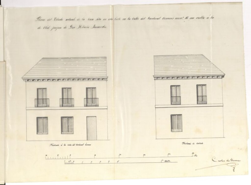 Miniatura de D. Hilario Fernández, sollicita licencia para construir piso 2º en la casa nº 16 del Cardenal Cisneros (Chamberí).