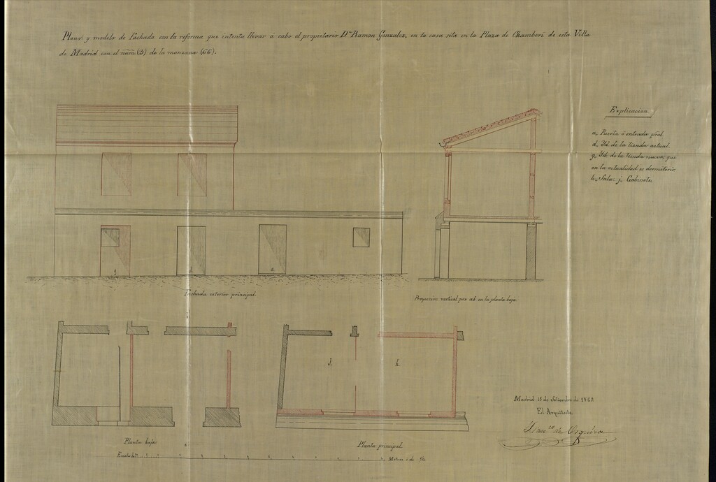 Miniatura de D. Ramón González, para hacer varias obras en la casa nº 3, manzana 66 Plaza de Chamberí.