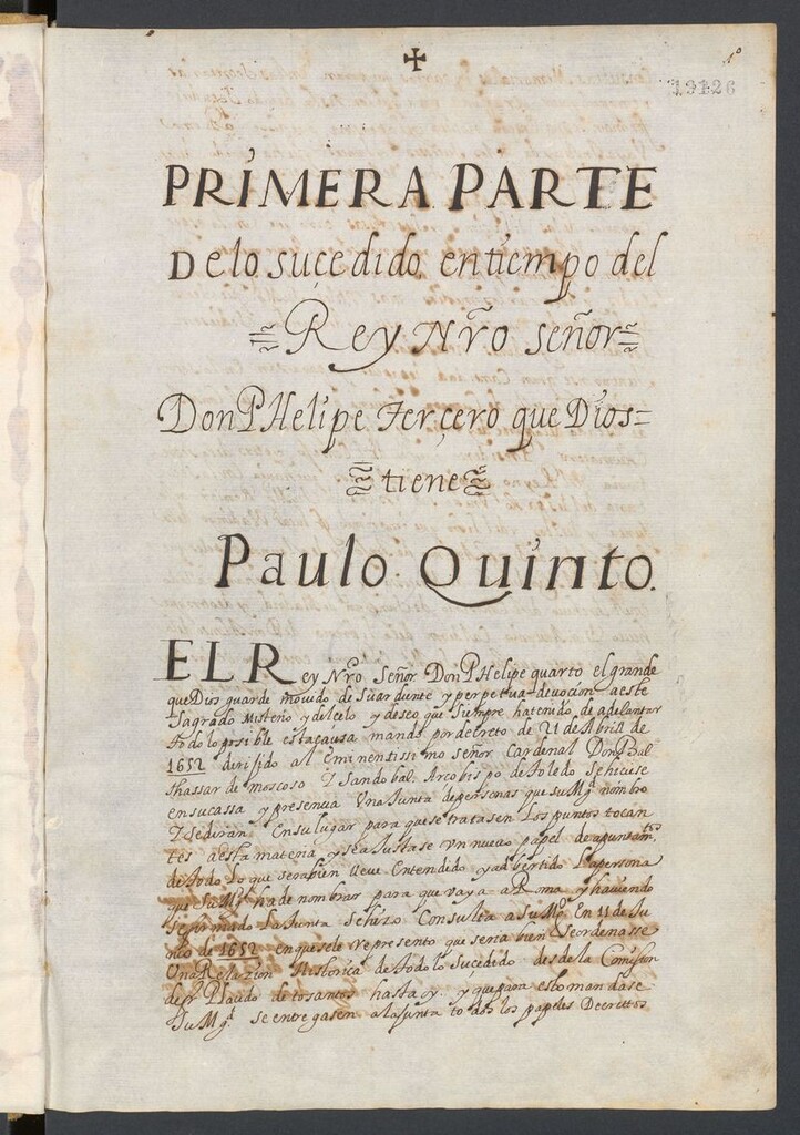 Miniatura de Primera parte de lo sucedido en tiempo del Rey Nro. Señor Don Phelipe Tercero que Dios tiene