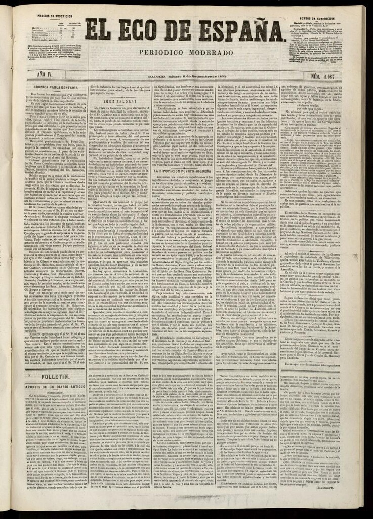 Miniatura de El Eco de España del 6 de septiembre de 1873