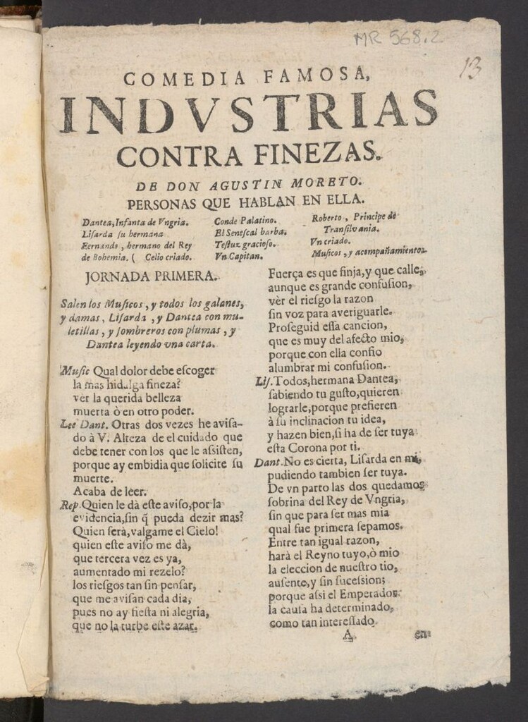 Miniatura de Comedia famosa industrias contra finezas
