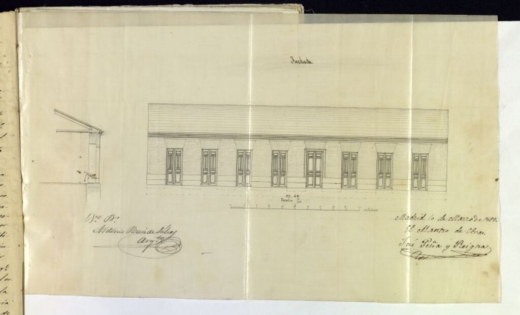 Miniatura de D. Francisco Rueda, solicitando licencia para edificar en la calle del Salitre nº 37.