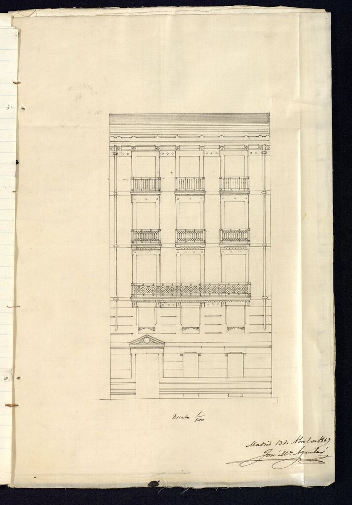 Miniatura de D. José Maria Aguilar, para construir la casa nº 12 de la calle de Sta. Catalina.