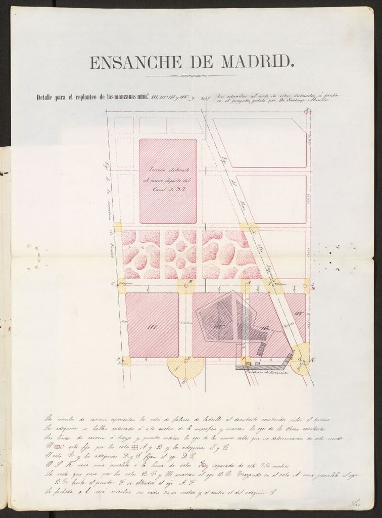 Miniatura de D. Santiago Martín, sobre concesión de licencia para edificar en un terreno que posee en la calle de Santa Engracia, barro de Chamberí, lindante con la fábrica de fundición de Buenaplata.