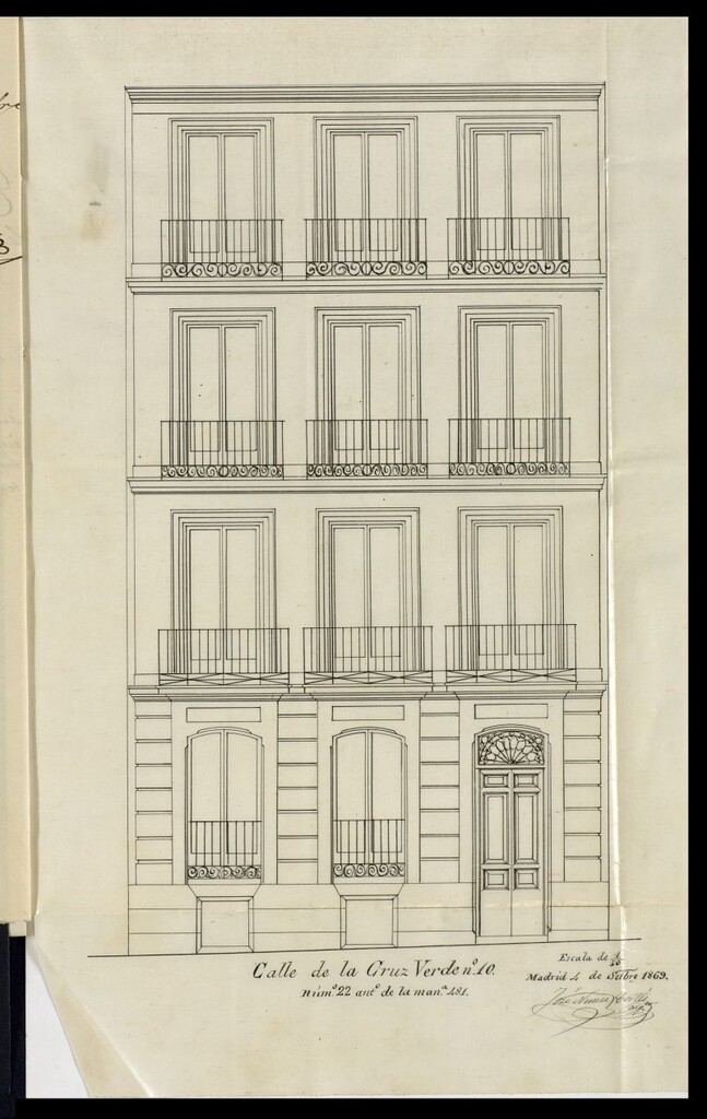 Miniatura de D. Vicente Martínez, para construir la casa nº 10 de la calle de la Cruz Verde.