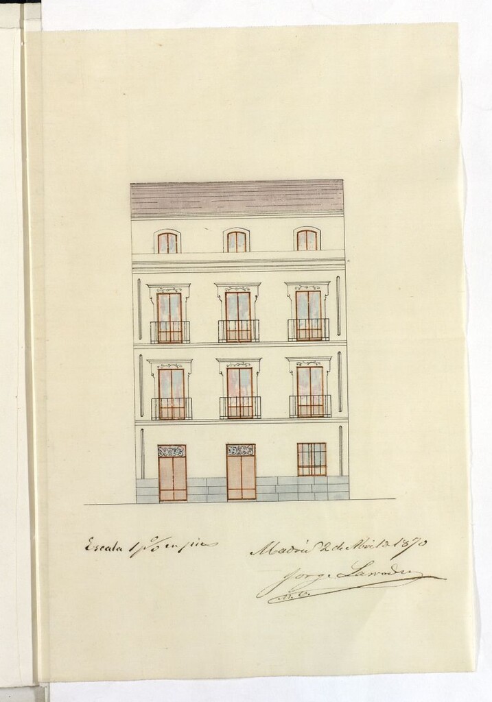 Miniatura de Expediente sobre conceder a D. José Catalán licencia para edificar en el solar nº 11 de la calle del Cardenal Cisneros