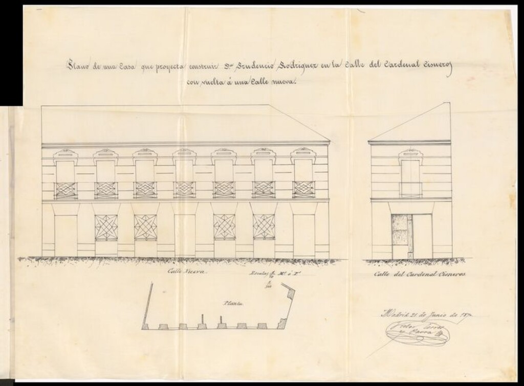 Miniatura de D. Prudencio Rodríguez, para construir una casita en la calle Cardenal Cisneros.