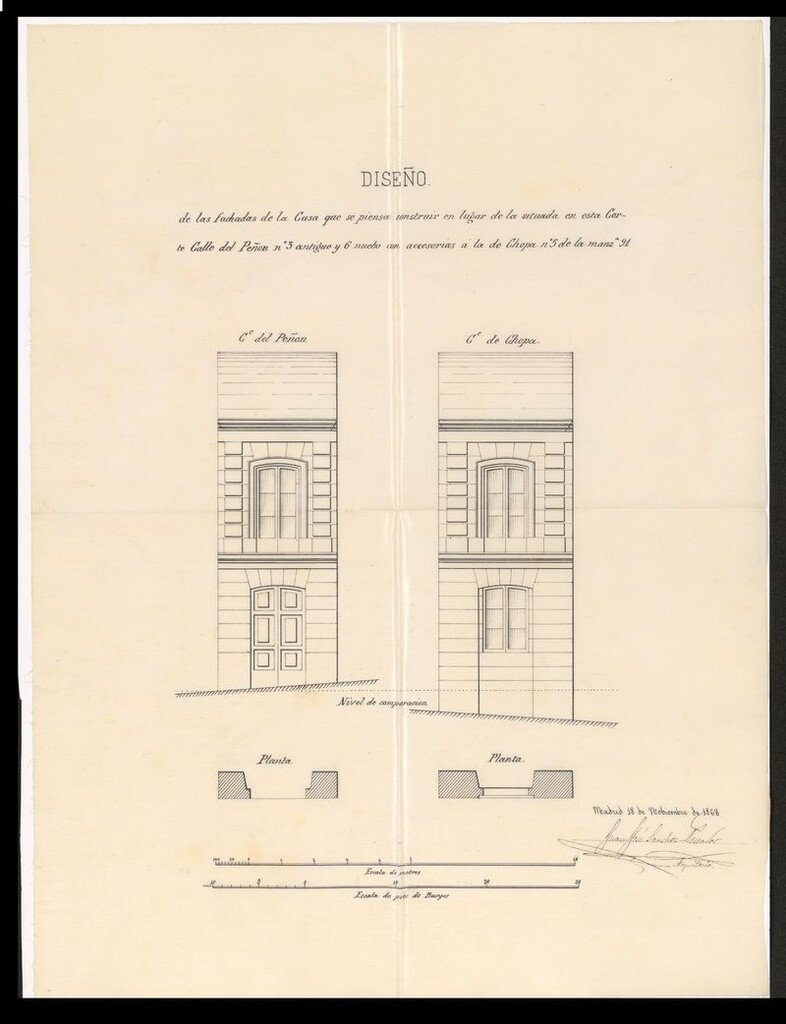 Miniatura de Solicitud de liencia para construir la casa calle del Peñón, nº 6 moderno, pedida por D. Manuel García Marín.