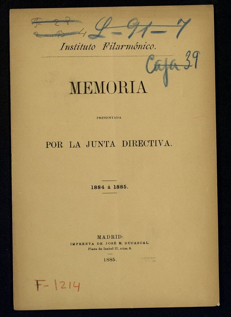 Miniatura de Memorias presentadas por la Junta Directiva, 1884 a 1885 y 1885 a 1886