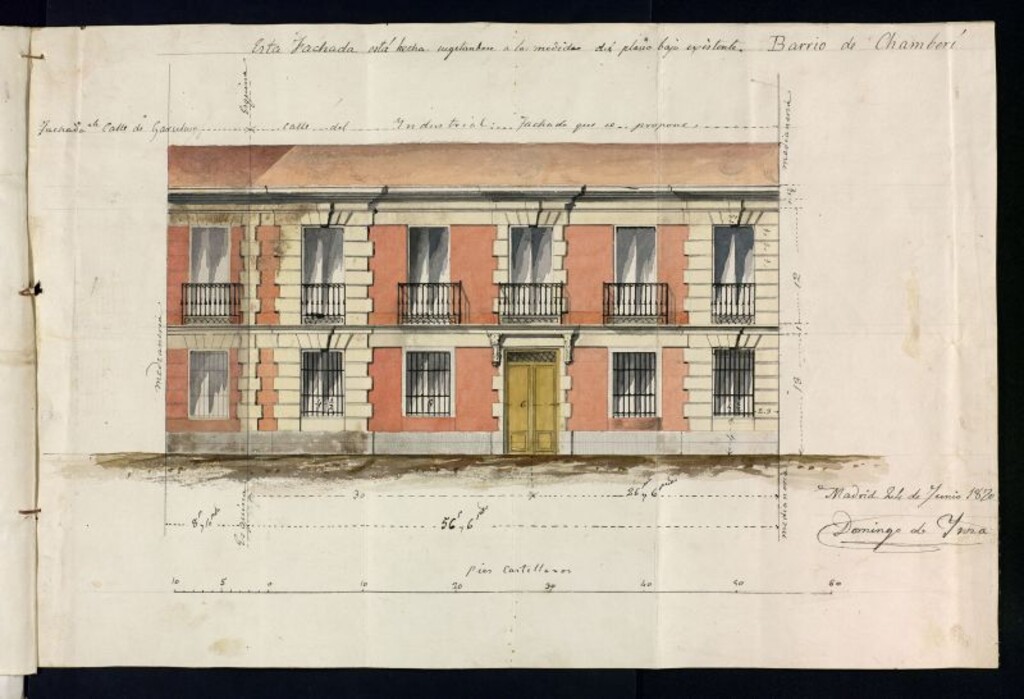 Miniatura de D. Manuel Torres, en sollicitud de licencia para aumentar un piso principal a la casa de su propiedad sita en Chamberi, calle del Industrial, sin número, manzana 112.