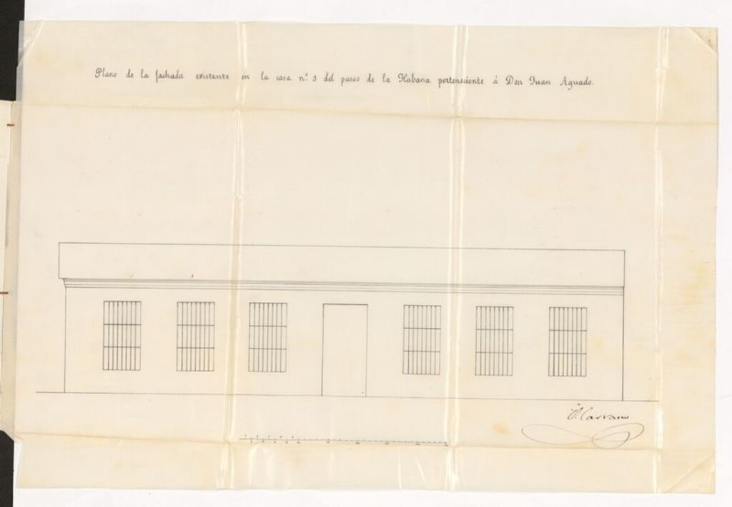 Miniatura de D. Juan Aguado, para levantar un piso principal a la casa planta baja nº 1, Paseo de la Habana.