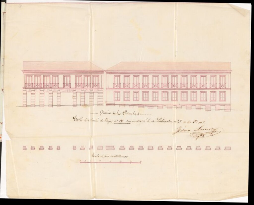Miniatura de D. José Surillo, para construir en un solar del Barrio de las Peñuelas, nº 10 por la calle de Martín de Vargas.
