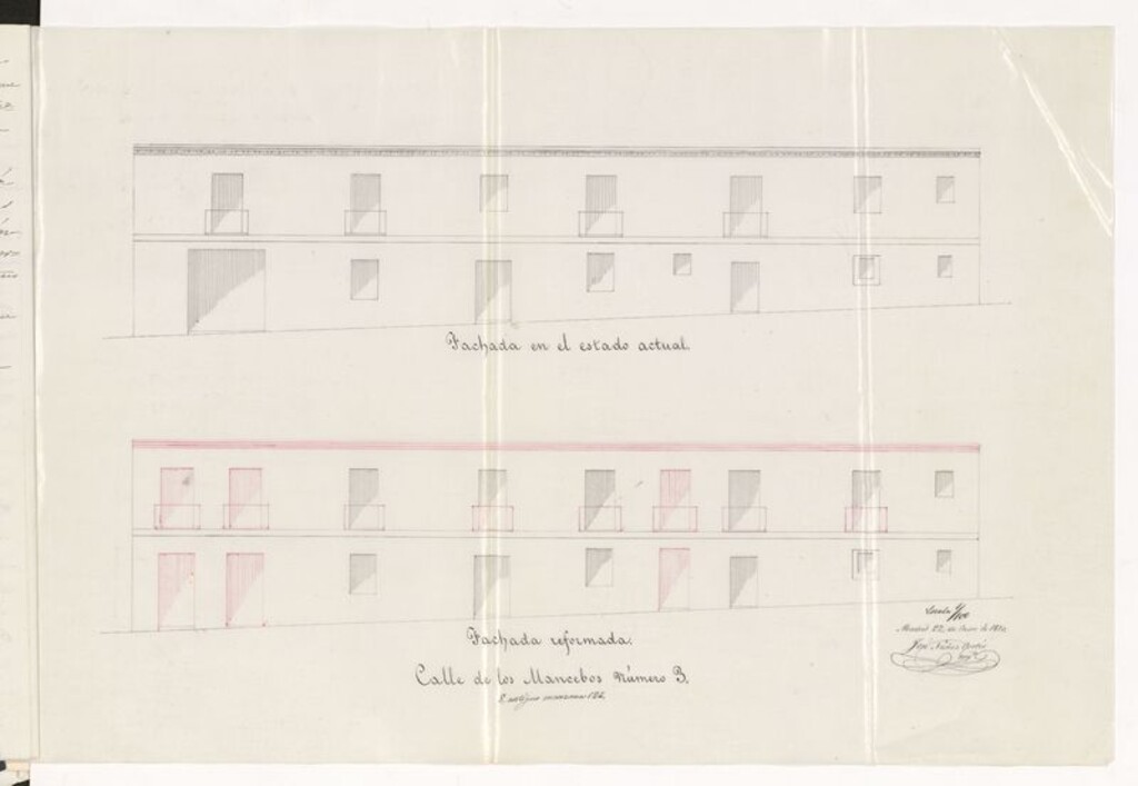 Miniatura de D. Marcelino Hernández, en solicitud de licencia para hacer obras de reparación en la casa nº 3 de la calle de los Mancebos.