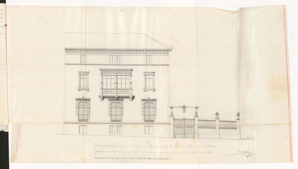 Miniatura de D. Francisco María de Cortazar, en solicitud de licencia para construir una casa en el solar de la calle de Ferraz con vuelta a la de D. Evaristo nº 1 en el Barrio de Argüelles.