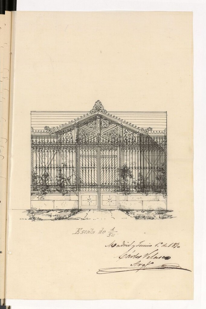 Miniatura de D. Francisco Yañez, para cercar el solar nº 6 de la calle de Quintana.