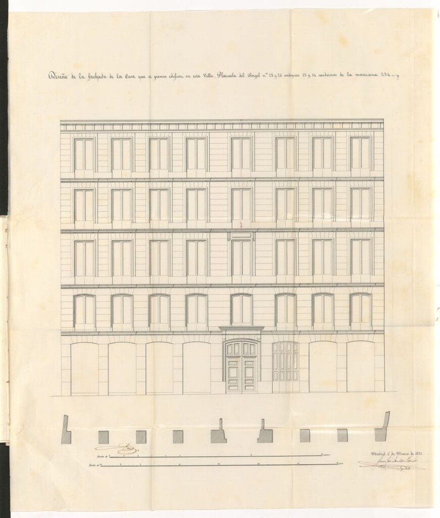Miniatura de D. Pedro Ochoa, dueño de la casa nºs 13 y 14 de la Plazuela del Angel, solilcito licencia para edificarla de nueva planta.