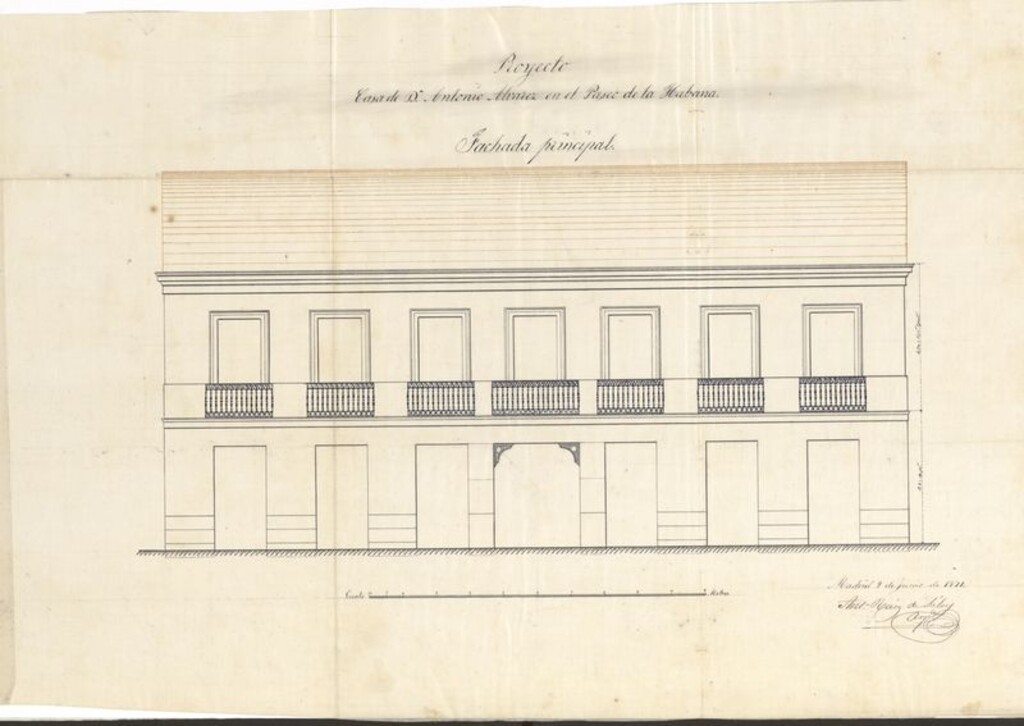 Miniatura de D. Antonio Álvarez de Diego, en solicitud de edificar en el solar nº 4 del Paseo de la Habana.