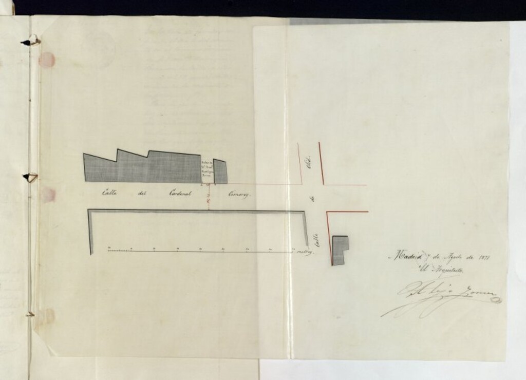 Miniatura de D. Francisco Rodríguez Perea, para construir una casa en el solar nº 17, calle de Cisneros.