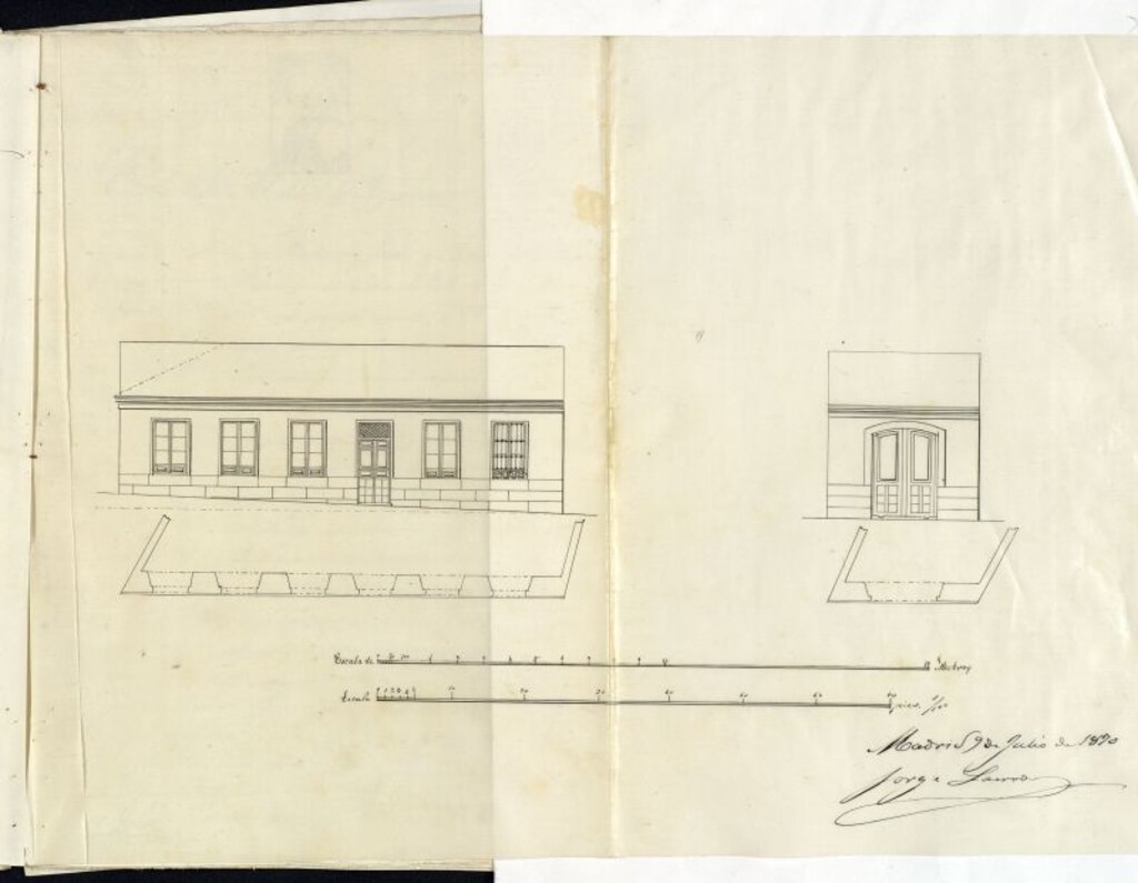 Miniatura de D. Antonio Prados y Mollor, en sollicitud de permiso para edificar la casa nº 19, calle de las Peñuelas, con accesoria a la de Ercilla.