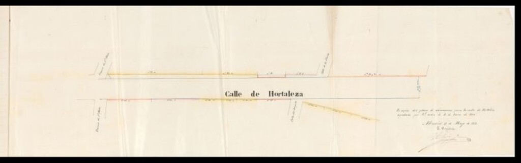 Miniatura de Excmo. Sr. Duque de Bailén, en solicitud de licencia para construir de nueva planta la casa nº 85 de la calle Hortaleza.
