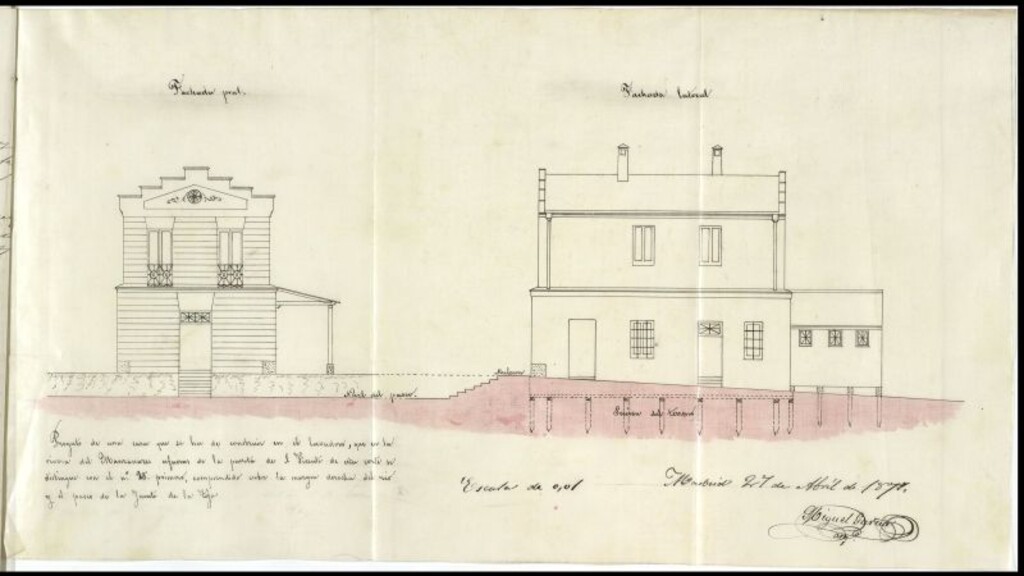Miniatura de D. Esteban Díaz en solicitud de licencia para construir una casa en el lavadero 28 de la rivera del rio Manzanares en la Puerta de San Vicente