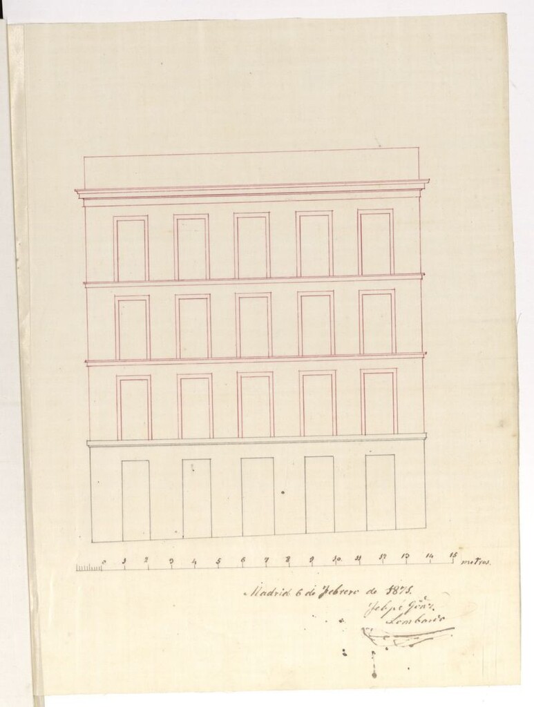 Miniatura de D. Manuel de Andrés, solicitando licencia, para levantar tres pisos sobre la planta baja de la casa nº 4 duplicado, de la Ronda de Segovia y por el Pº Imperial.