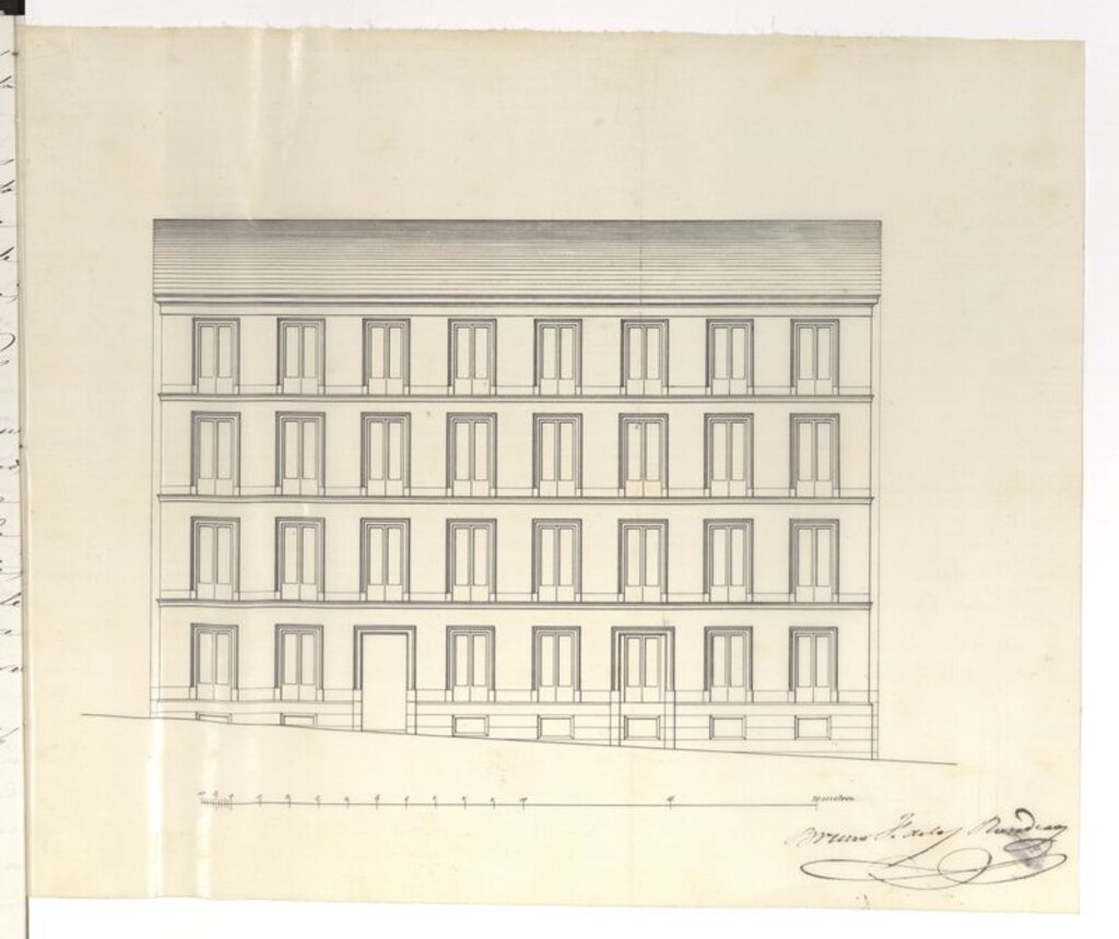 Miniatura de D. Eugenio López, para edificar de nueva planta la casa de su propiedad sita en la calle del Rubio nº 16.