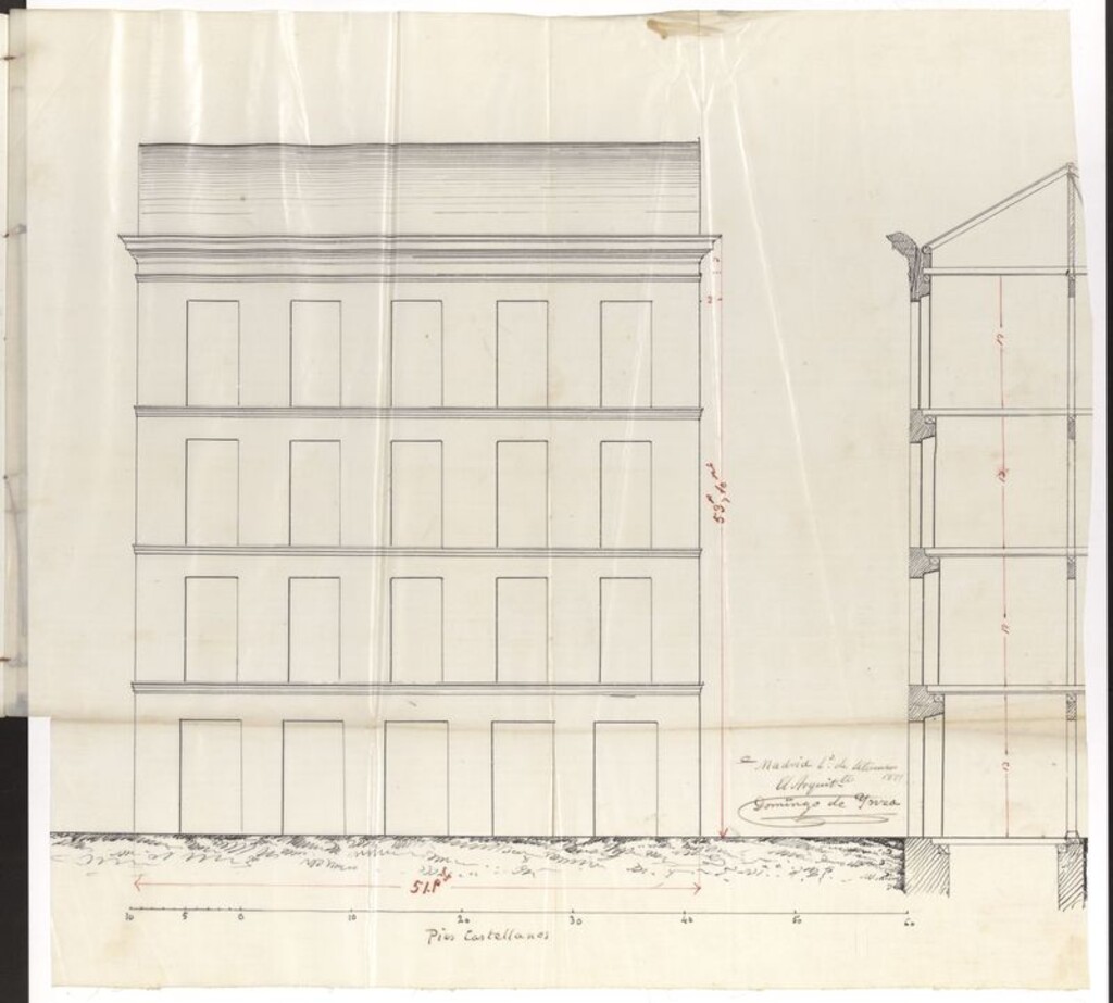Miniatura de D. Antonio Quintana, que vivie en la calle Toledo nº 95, habiendo pedido y obtenido que se le marque la alineación y rasante para coonstruir en la calle de la sierpe 4