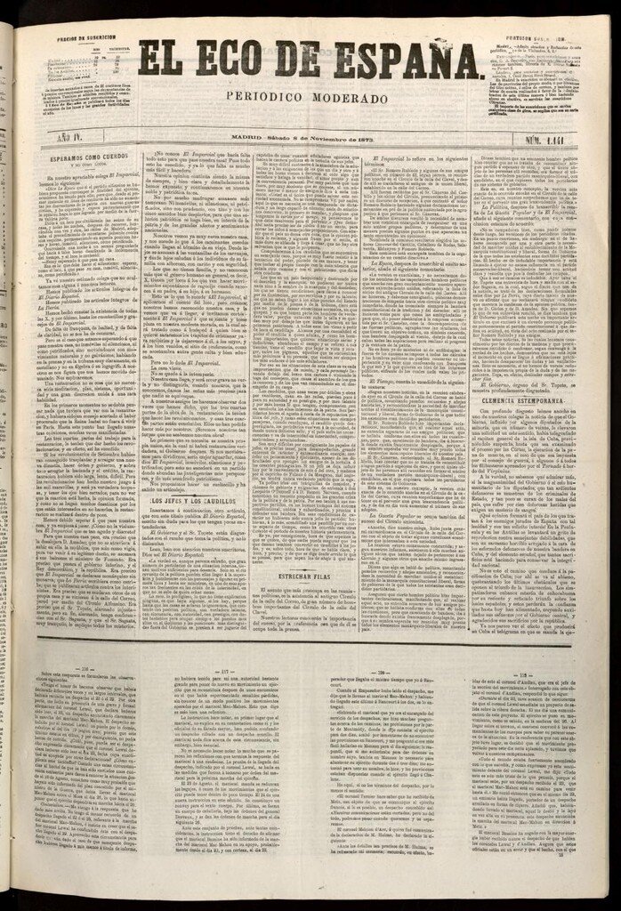 Miniatura de El Eco de España del 8 de noviembre de 1873