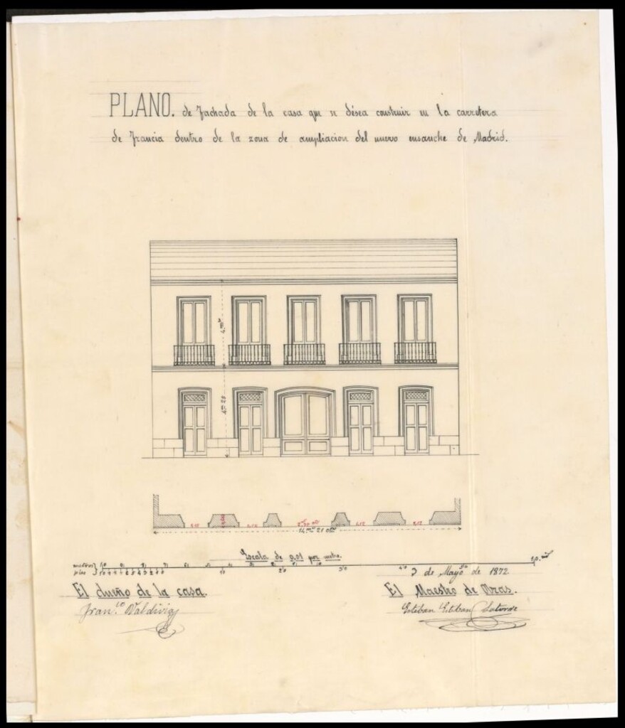 Miniatura de D. Francisco Valdivia, para edificar en un terreno de la Carretera de Francia lindante con el 4º kilómetro.