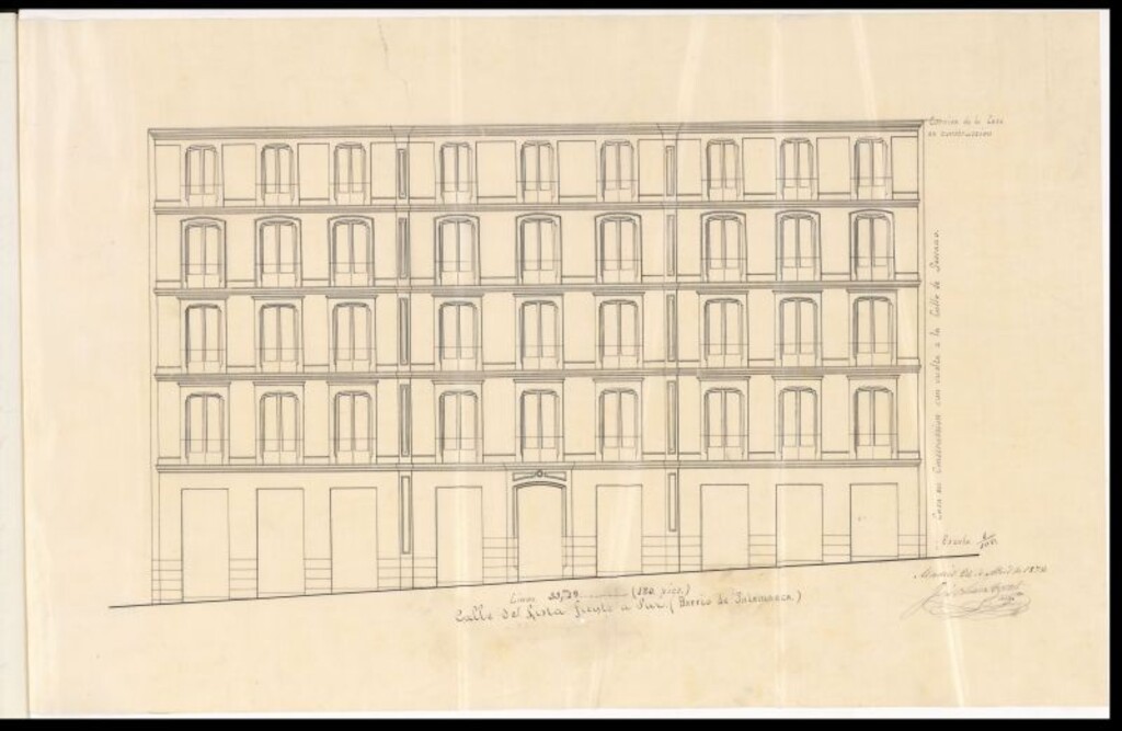Miniatura de Excmo. Sr. D. Manuel Salvador López, para edificar una casa de nueva planta con fachada a la calle de Lista.