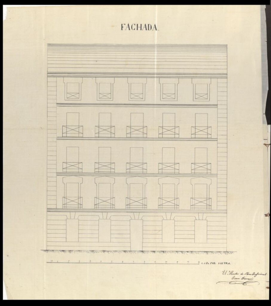 Miniatura de D. José Padehues, solicitando edificar en el solar señalado con el nº 1, calle del Cardenal Cisneros.