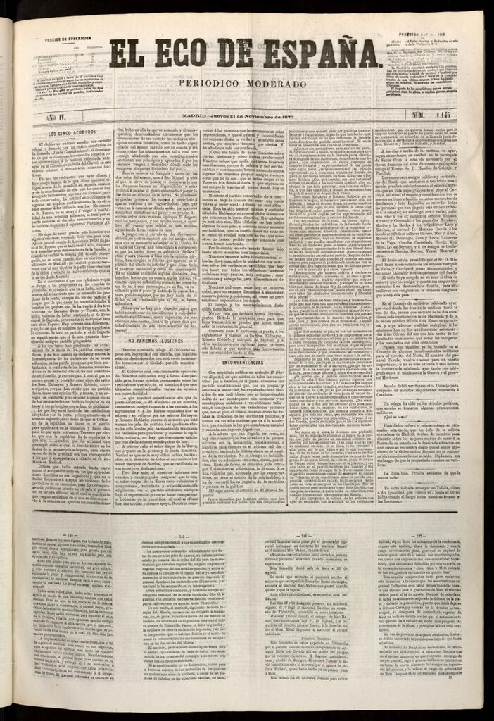 Miniatura de El Eco de España del 13 de noviembre de 1873