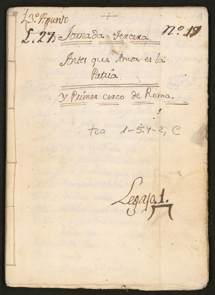 Miniatura de Antes que Amor es la Patria y primer Zerco de Roma: Comedia famosa