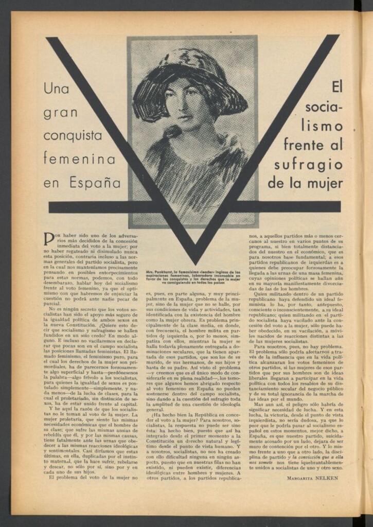 Miniatura de Una gran conquista femenina en España. El socialismo frente al sufragio de la mujer