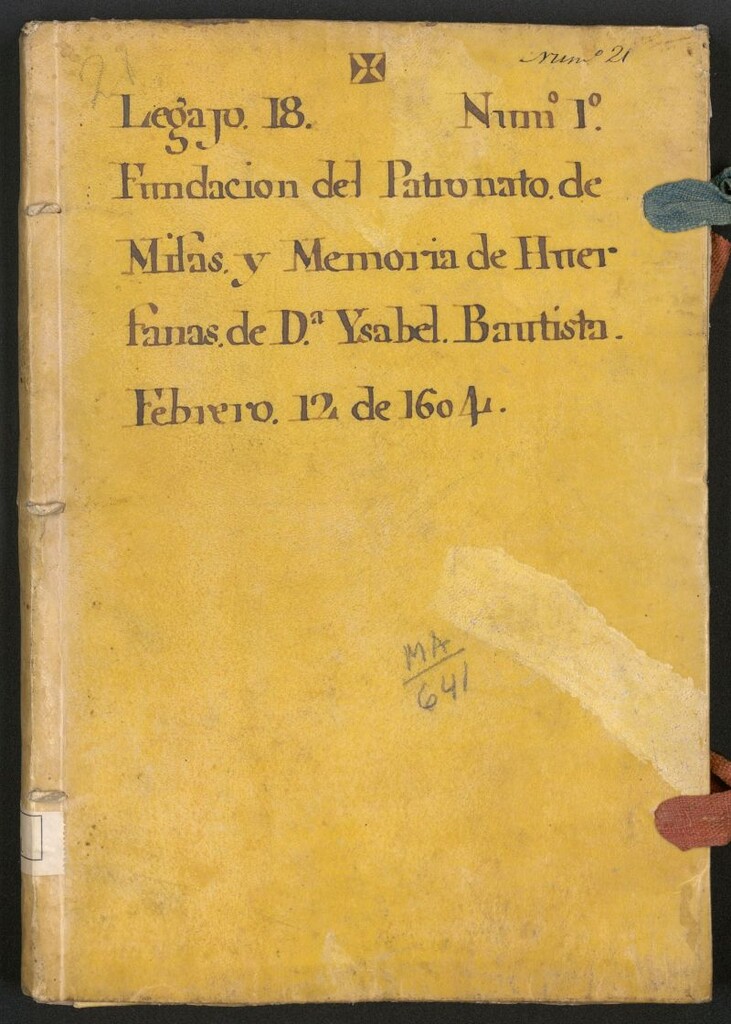 Miniatura de Fundación del Patronato de Misas y Memoria de Huerfanas de D[oñ]a Ysabel Bautista