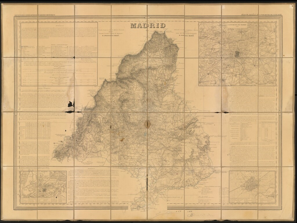 Miniatura de Plano de Madrid de Coello y Madoz