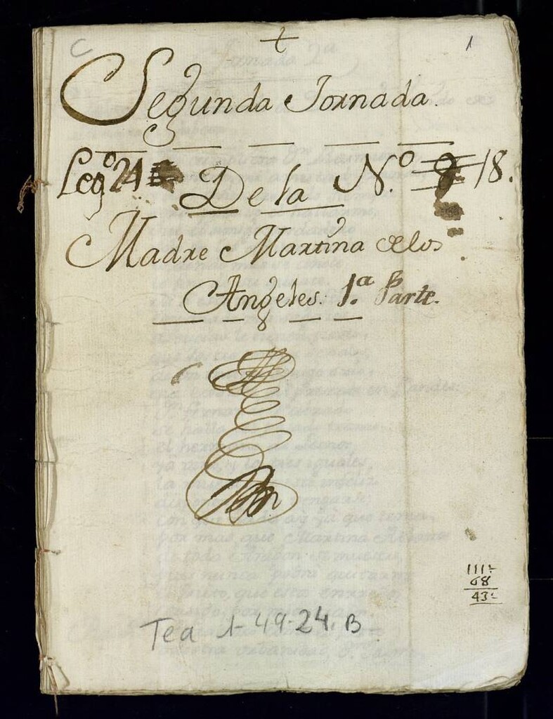 Miniatura de De la Madre Martina de los Angeles : 1ª. pte