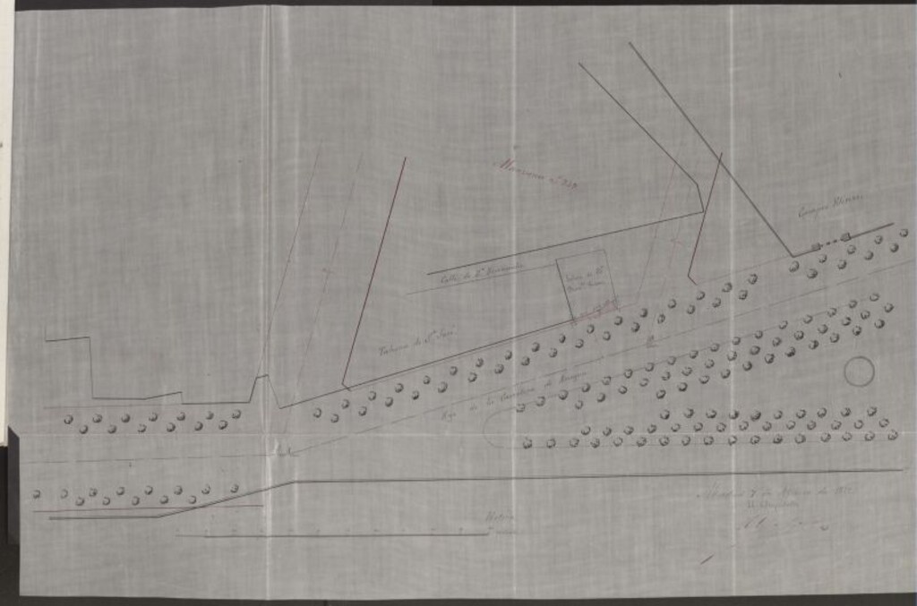 Miniatura de D. Francisco Rivas, solicitando permiso para construir una casa en la carretera de Aragón, entre los Campos Elíseos y el Parador de San José, manzana 249 del Ensanche.