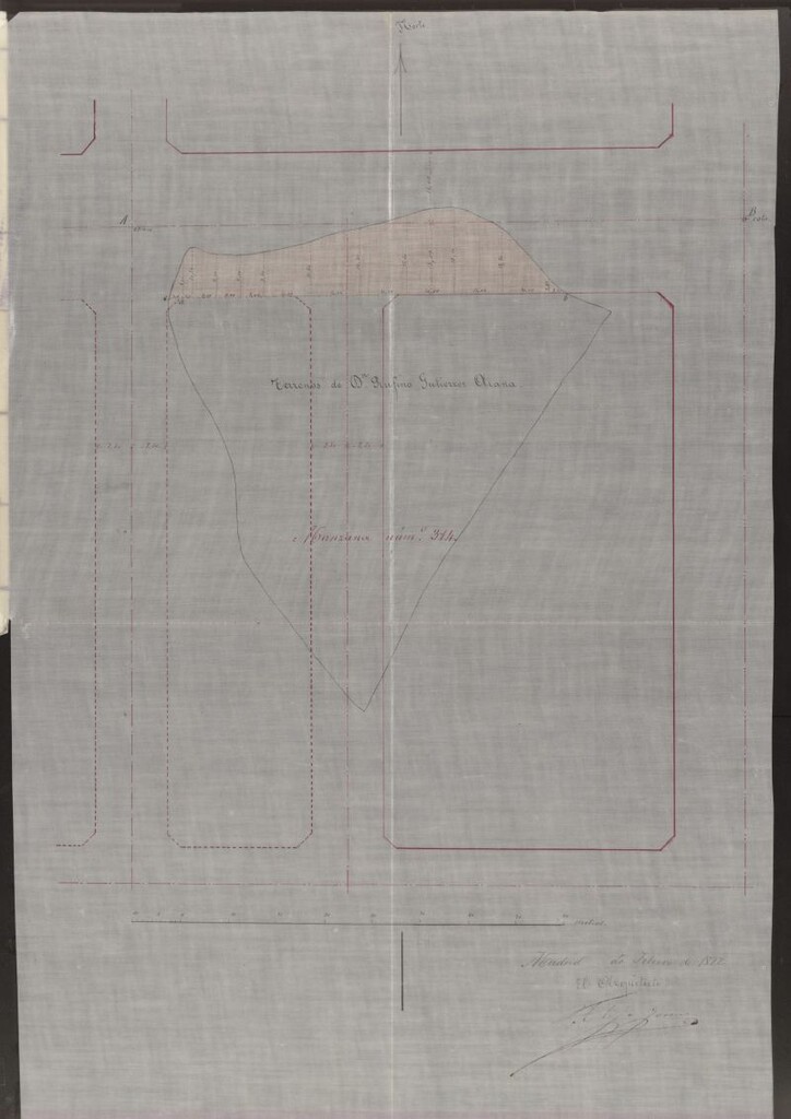 Miniatura de D. Rufino Gutiérrez, solicitando la tira de cuerdas de un terreno en manzana 314.