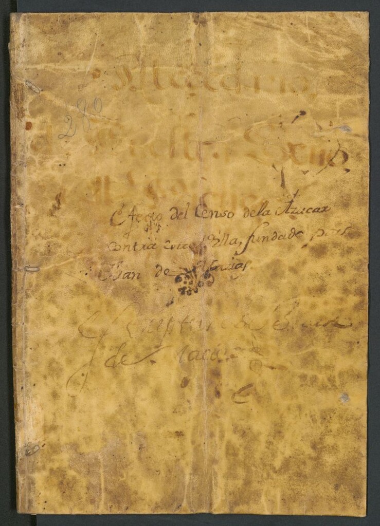 Miniatura de Obligazion contra esta Villa de Madrid y su sisa de la segunda Onza del azucar : a favor de Sr. Juan de Maria, vezino de ella ... = a 8 por 100 = al año =