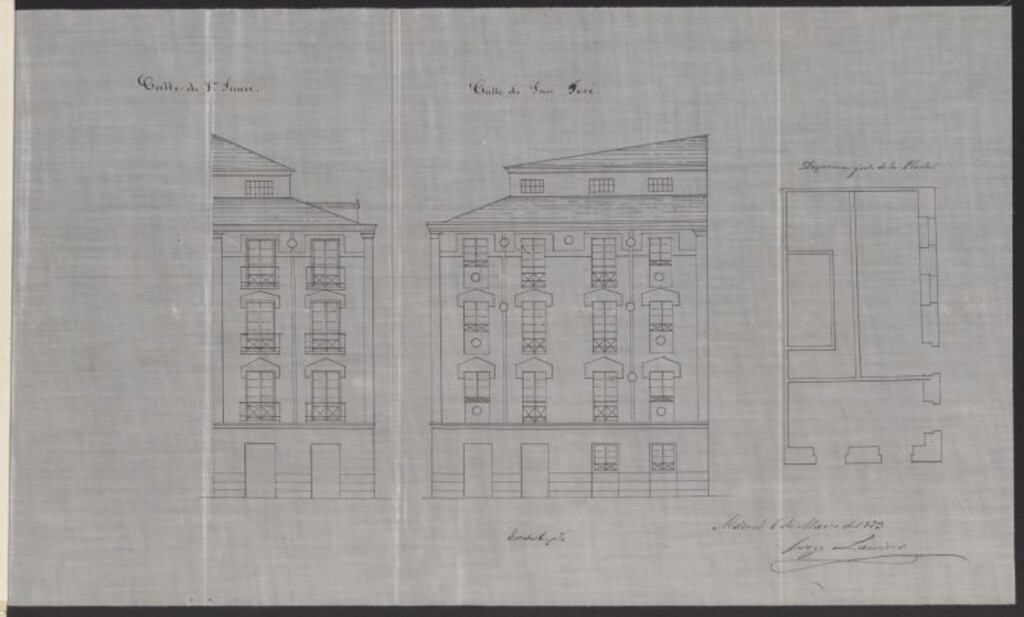 Miniatura de D. Antonio Aguiar Montserrat, solicitando licencia para reedificar la casa nº 23 de la calle de San Juan con vuelta a la de San José.