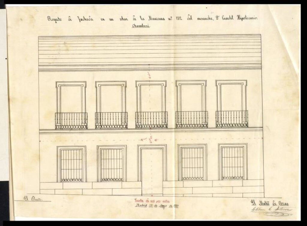 Miniatura de Dª Juana Iriarte, solicitando edificar en un terreno sito en la manzana 132, frente a la calle de Sta. Engracia.