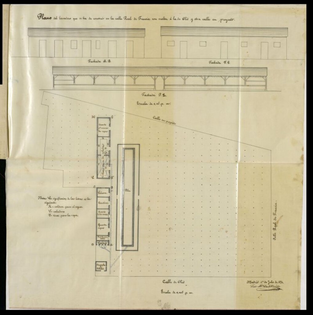 Miniatura de D. Antonio Soler, solicitando construir en lavadero en el interior de una manzana sita en la Carretera de Francia y calle de Olid.