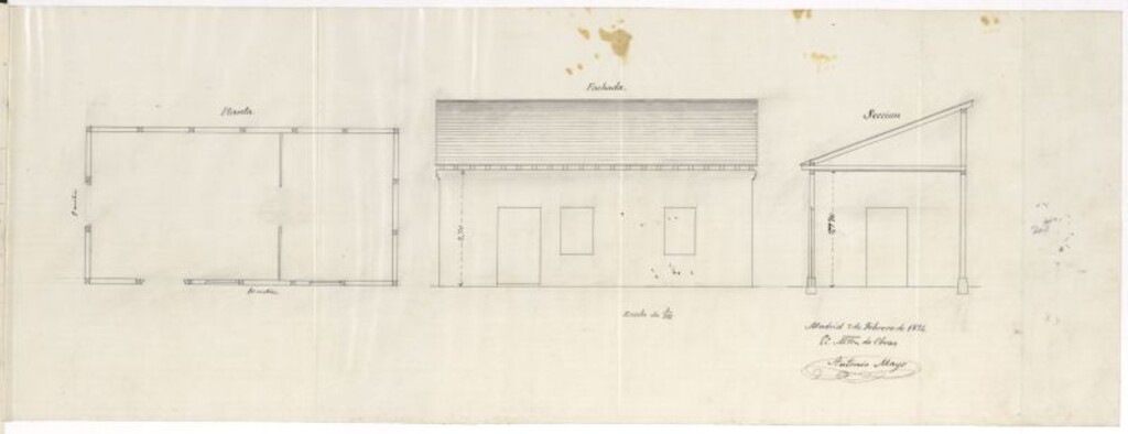 Miniatura de D. Pedro Malagón, solicitando permiso para hacer una cocina interior en la casa nº 25, paseo del Canal del Manzanares.
